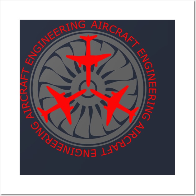 aircraft engineering aerospace mechanics engineer Wall Art by PrisDesign99